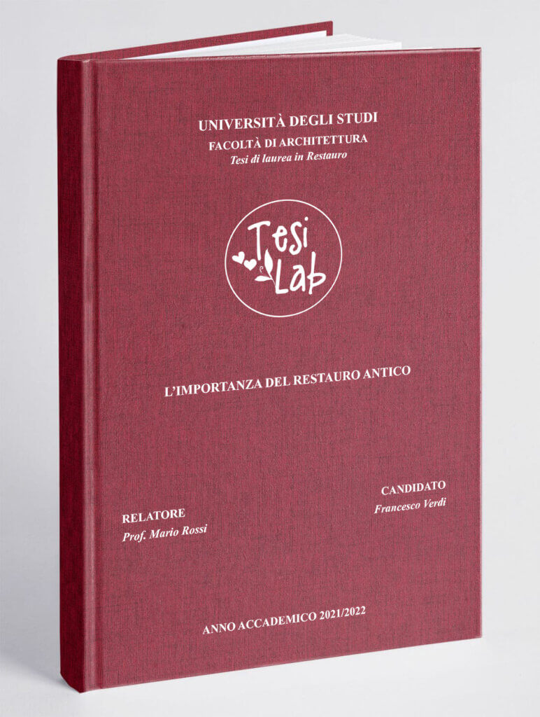 Copertina tesi Intreccio Rosso Borgogna