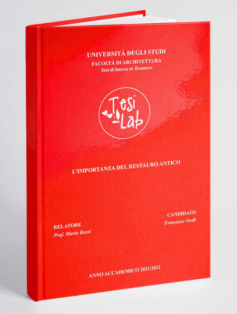 Copertina tesi Monochrome Lucida Rosso