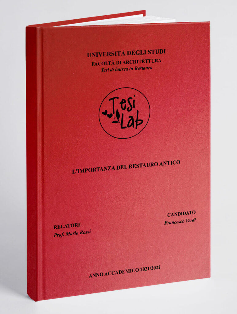 Copertina tesi Monochrome Opaca Rosso