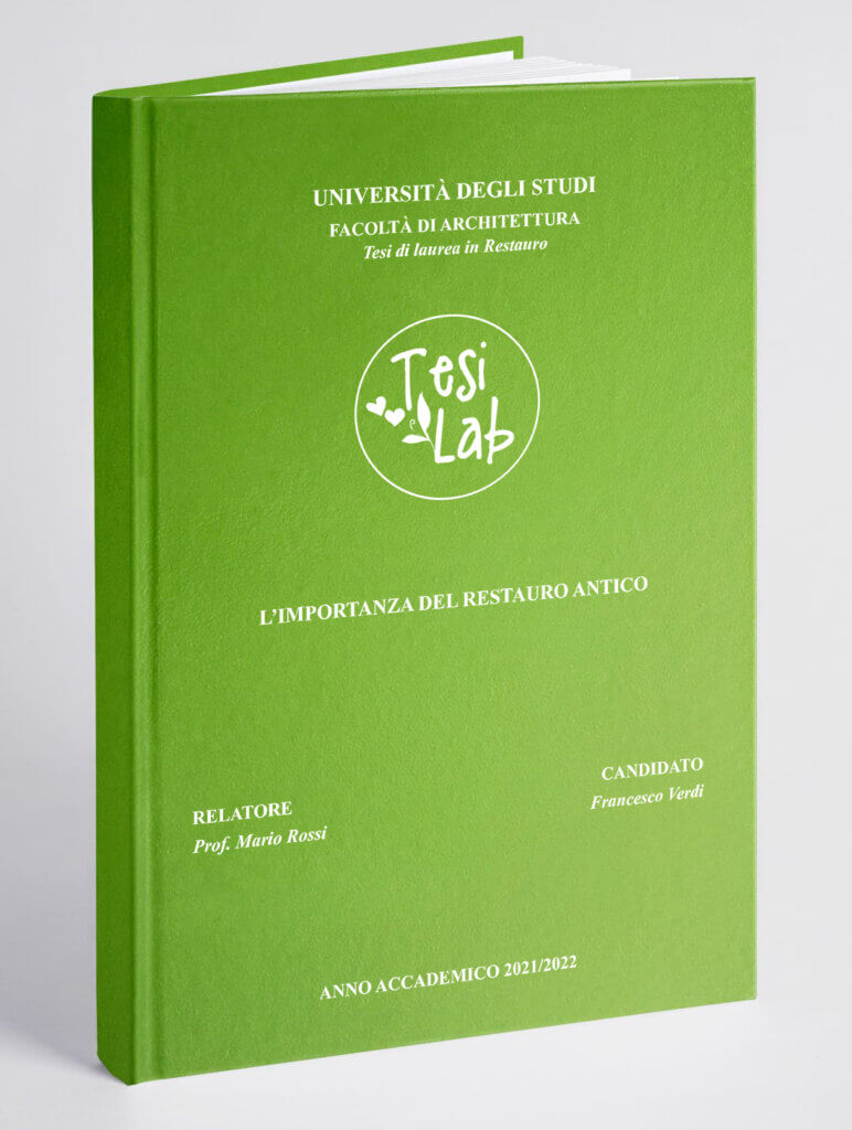 Copertina tesi Monochrome Opaca Verde