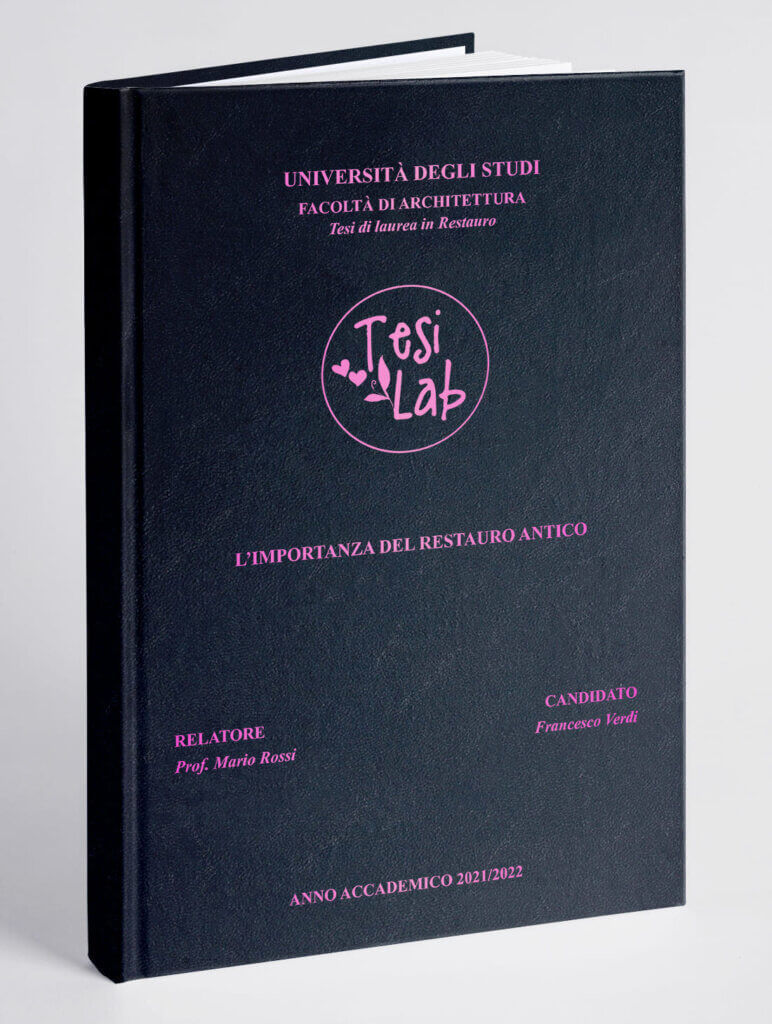 Copertina tesi Similpelle Liscia Blu scuro