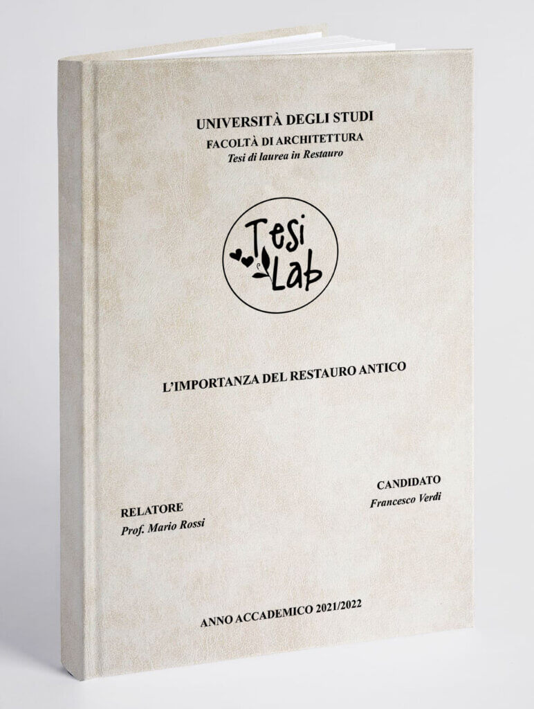 Copertina Tesi Similpelle Marmorizzata Bianca