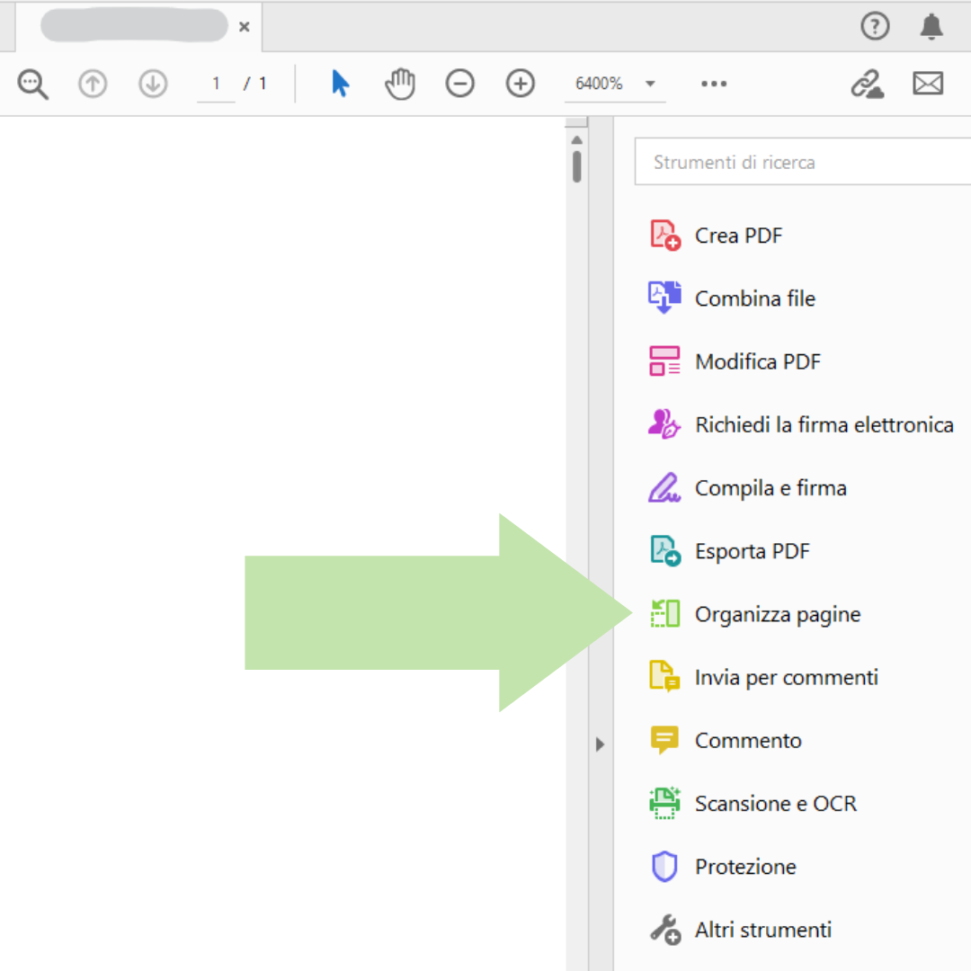 Organizza pagine PDF