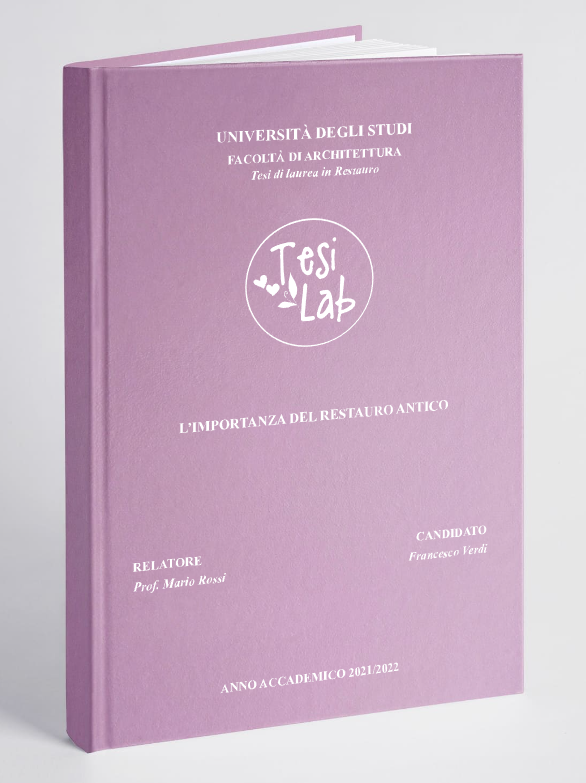 copertina tesi lilla monochrome opaca