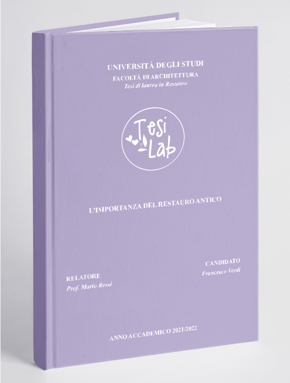 copertina tesi lilla glicine modello tender